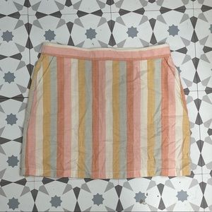 Loft striped mini skirt